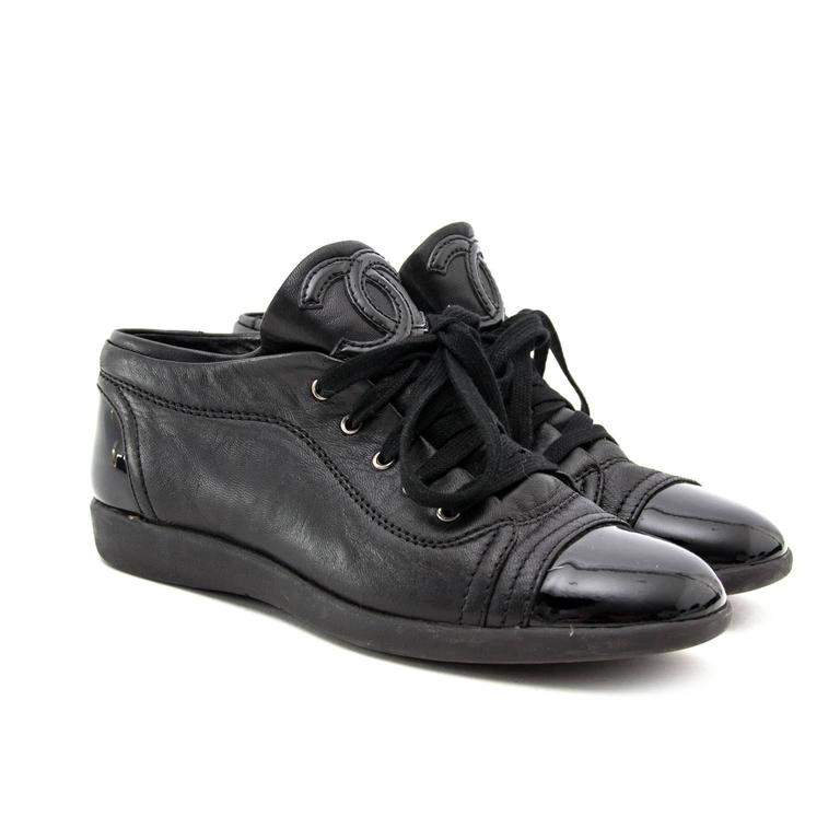 chanel sneakers all black