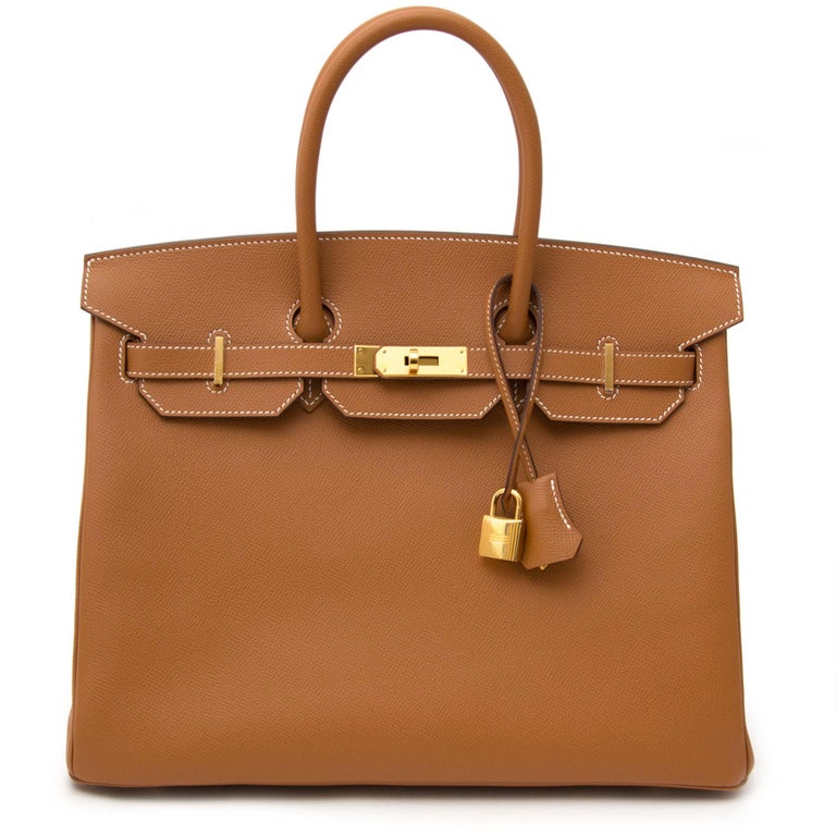 Hermès Birkin 35 Gold Epsom GHW Bag at 1stDibs | hermes gold epsom ...