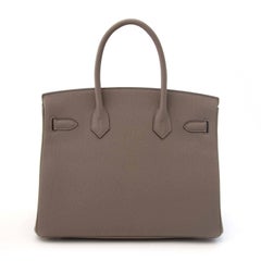Hermès Togo Gris Asphalte Palladium Hardware Birkin 30 Tasche
