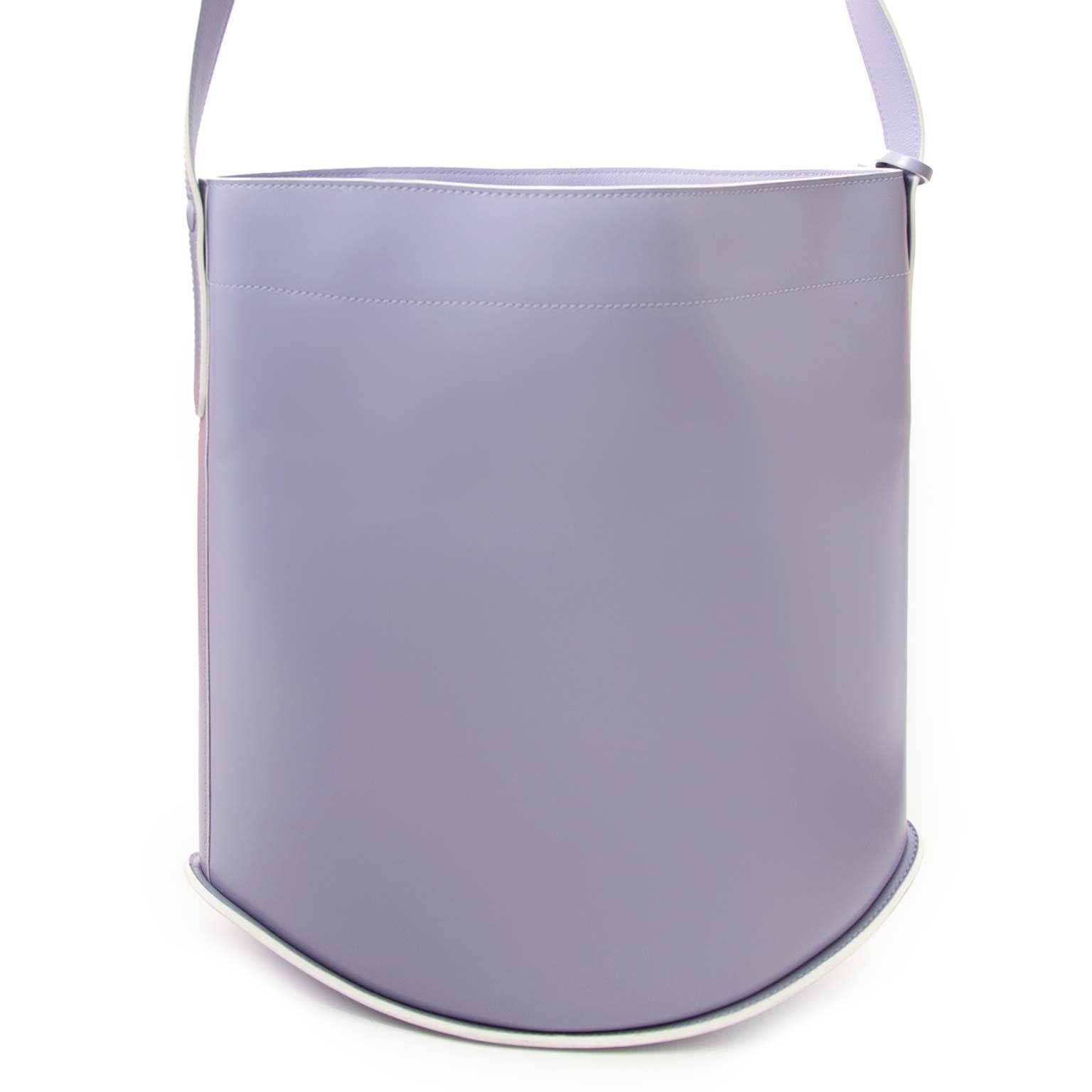 Purple Delvaux Lila Le Pin Box Calf Leather Shoulder Bag