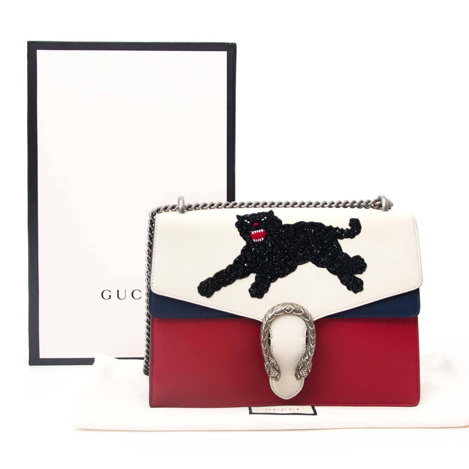 Gucci Dionysus Sequin Panther Medium Shoulder Bag  In Excellent Condition In Antwerp, BE