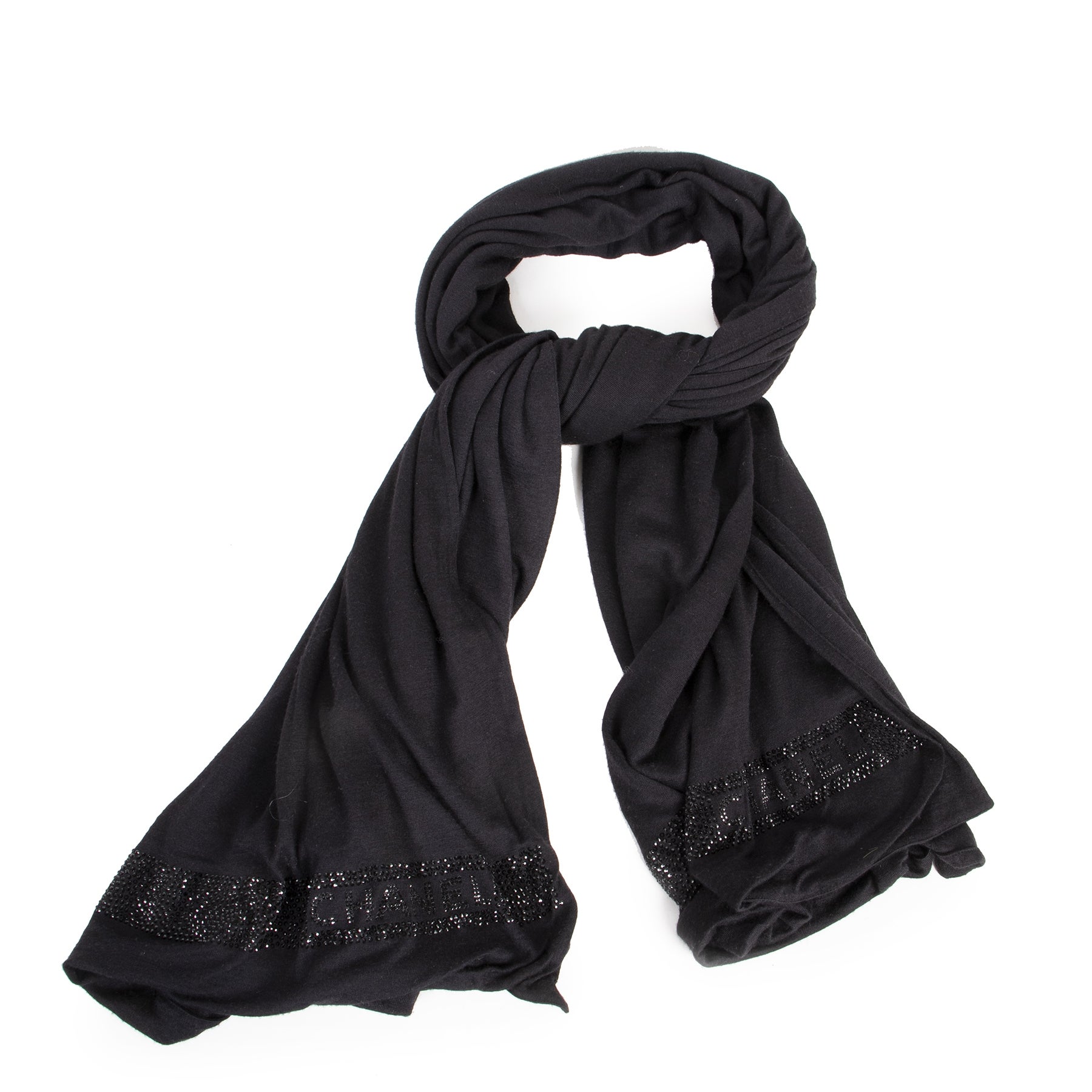 black silk scarf
