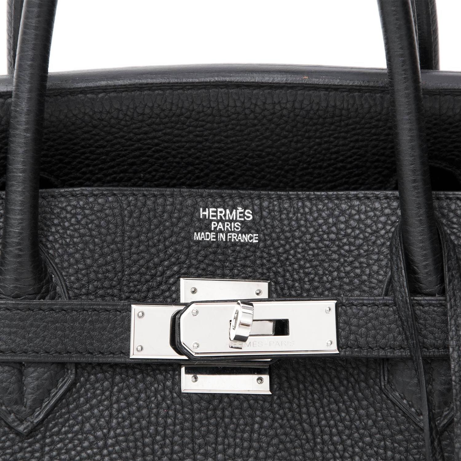 Herms Birkin Bag 40 Black Togo PHW For Sale at 1stdibs  