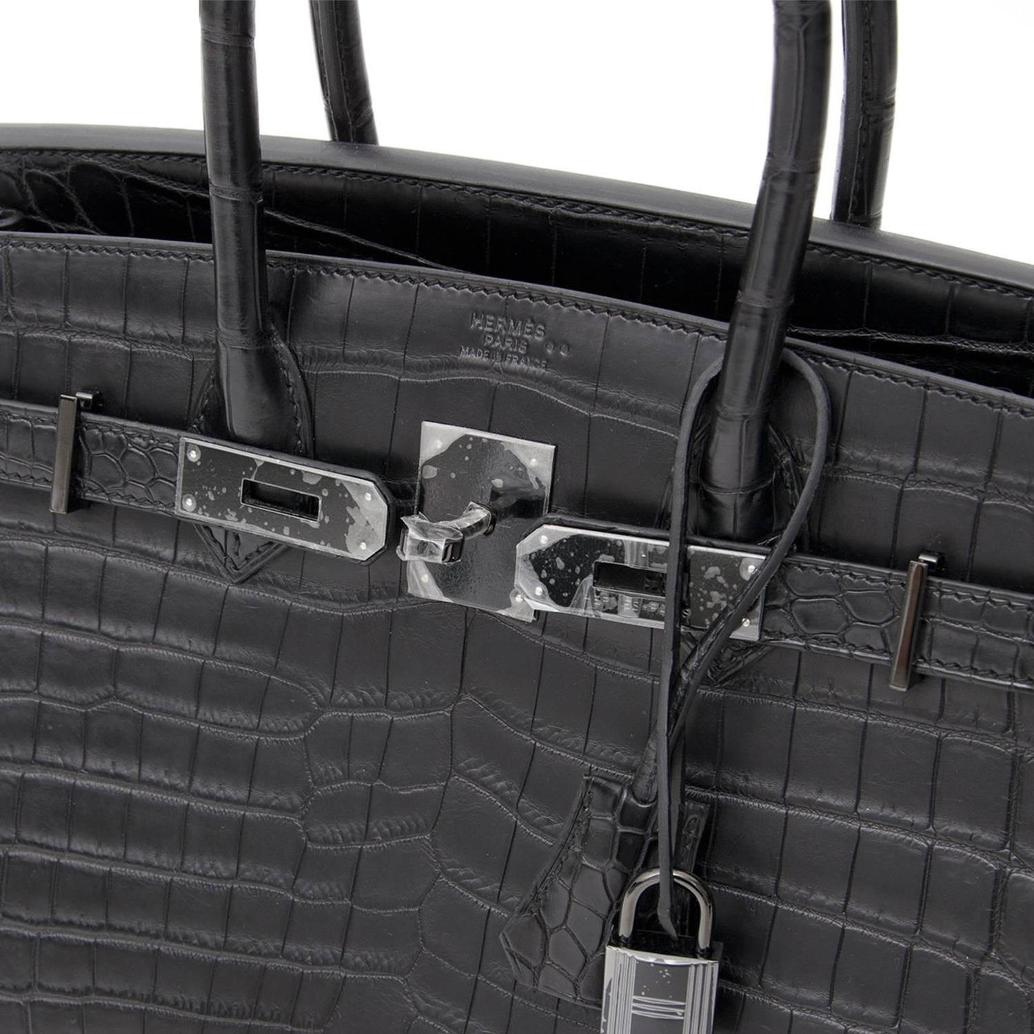 hermes birkin 30 crocodile black