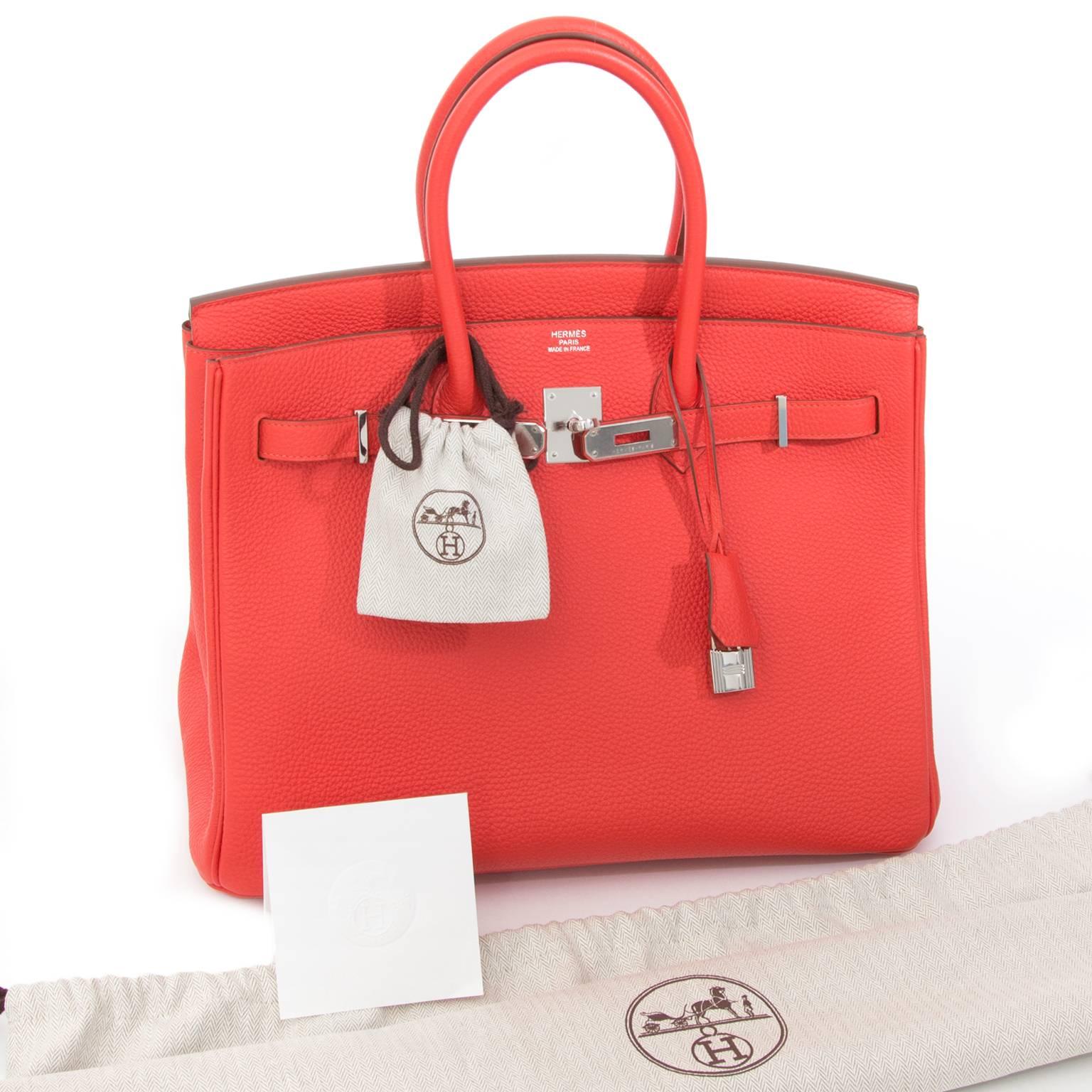 BRAND NEW Hermès Birkin Bag Togo Capucine PHW 35cm  4