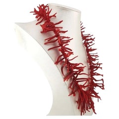 Mediterranean Coral Branch 14K Gold Necklace