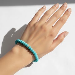 Sleeping Beauty Turquoise 14K Gold Diamond Bracelet