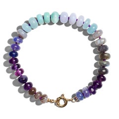 Bracelet en or jaune Tanzanite et saphir