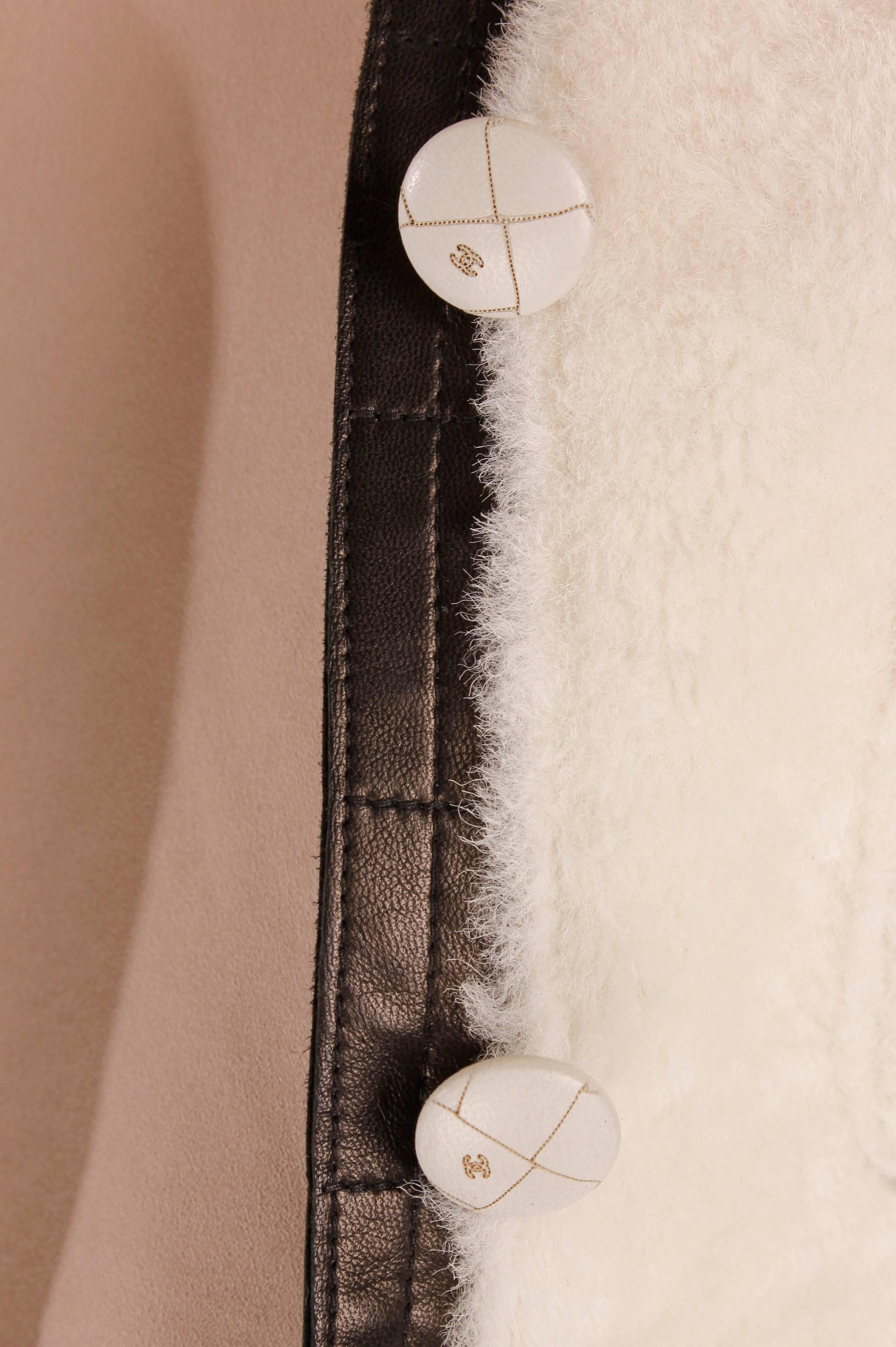 Chanel leather jacket - black & white Runway 1