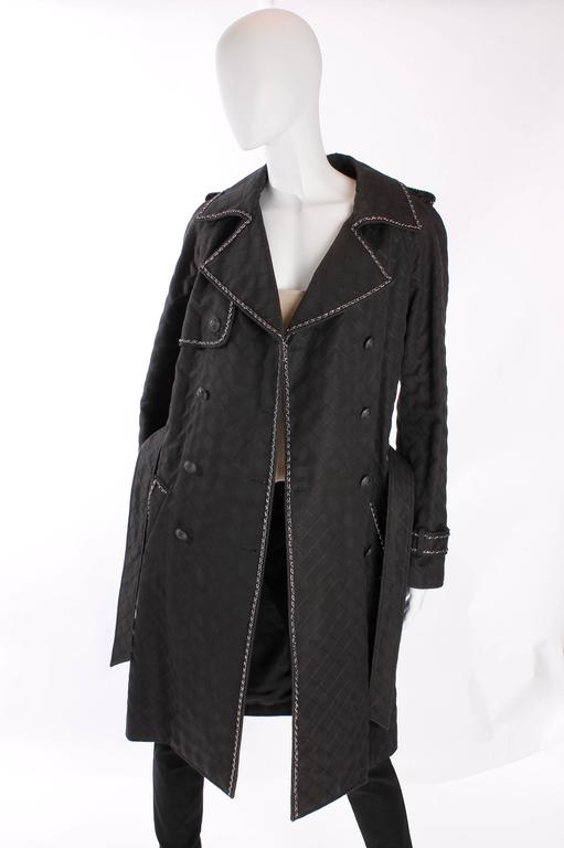 Chanel Trenchcoat - black/silver Runway For Sale at 1stDibs | chanel ...