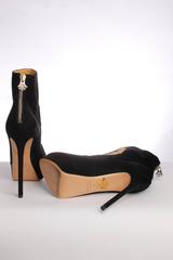 Charlotte Olympia On Time Clock Ankle Boots - black suede
