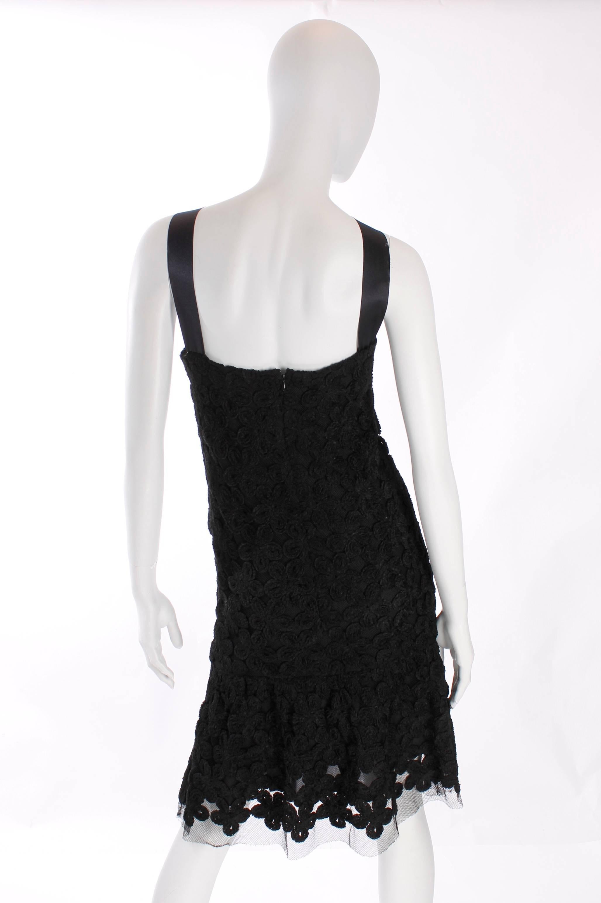 Black Chanel Dress - black lace 