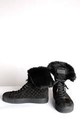 Louis Vuitton Rabbit Fur Sneakers - black