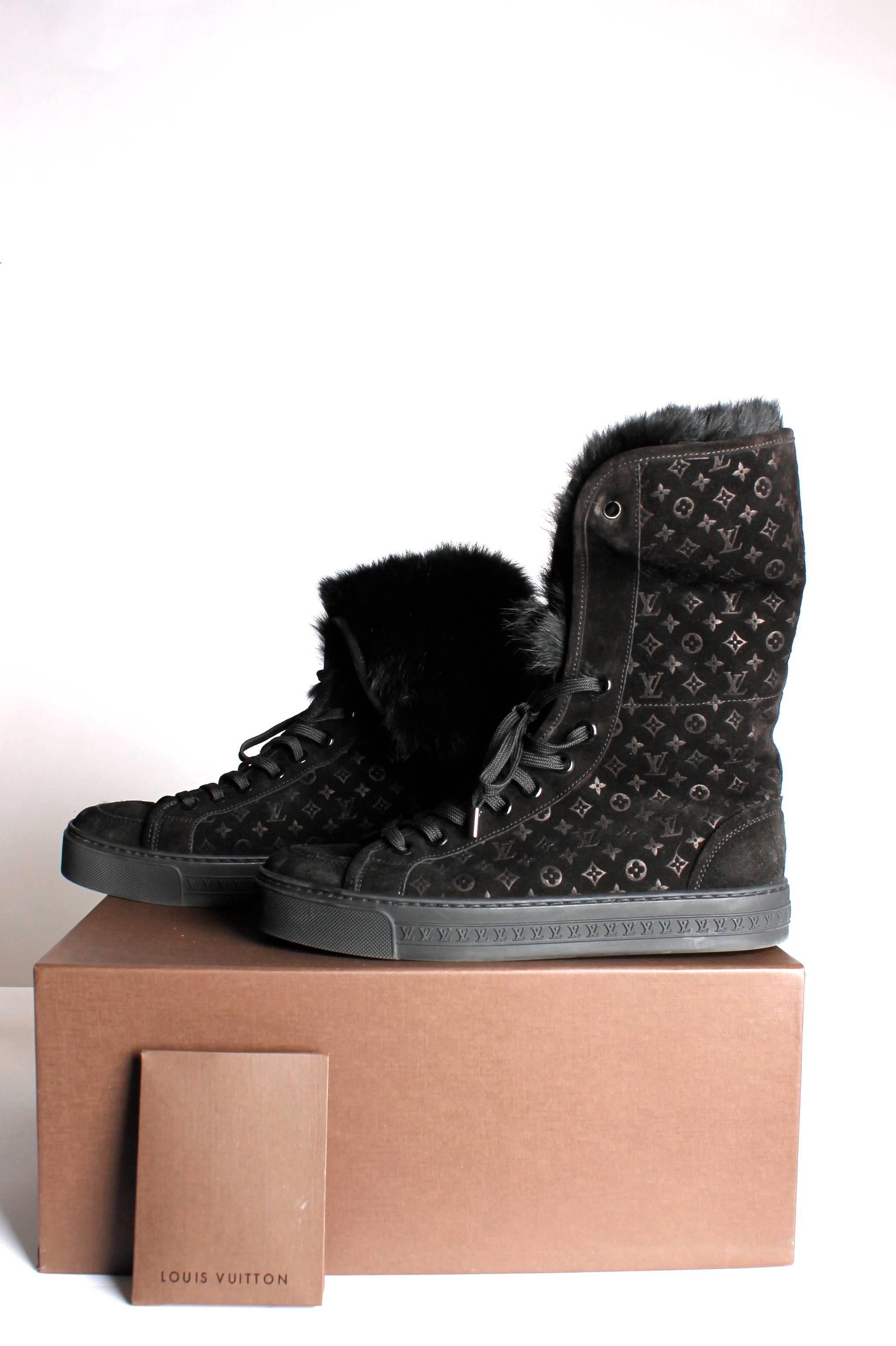 louis vuitton boots with fur