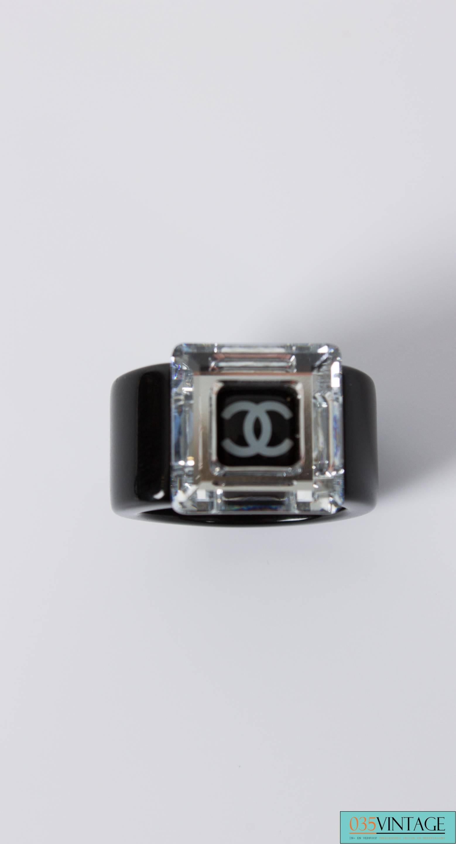 Chanel Black & White Resin Crystal Cube Jewelry Set - 3 pcs 1