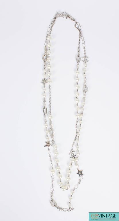 Chanel Star Pearl Necklace/Earrings/Brooch - silver at 1stDibs | chanel ...