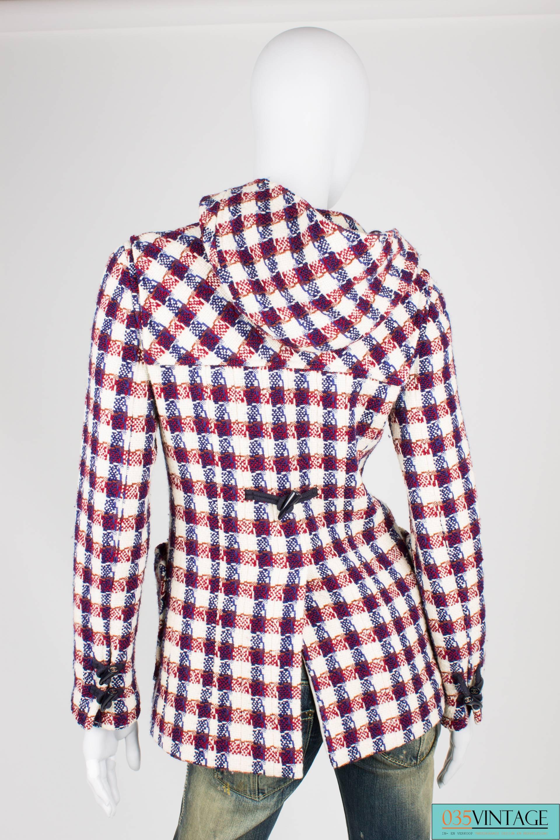 red and white checkered jacket