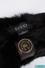 Gucci Fur Scarf - black
