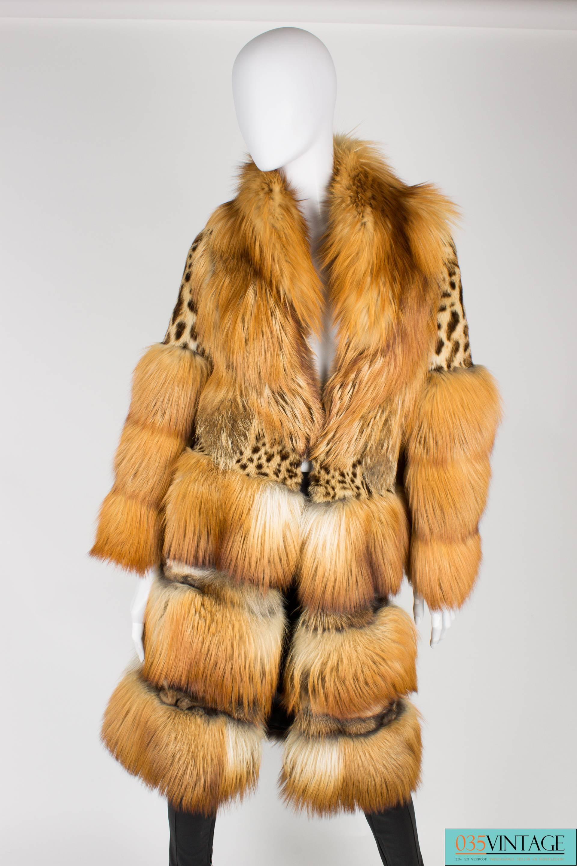 Women's Gucci Fur and Leather Coat - light brown