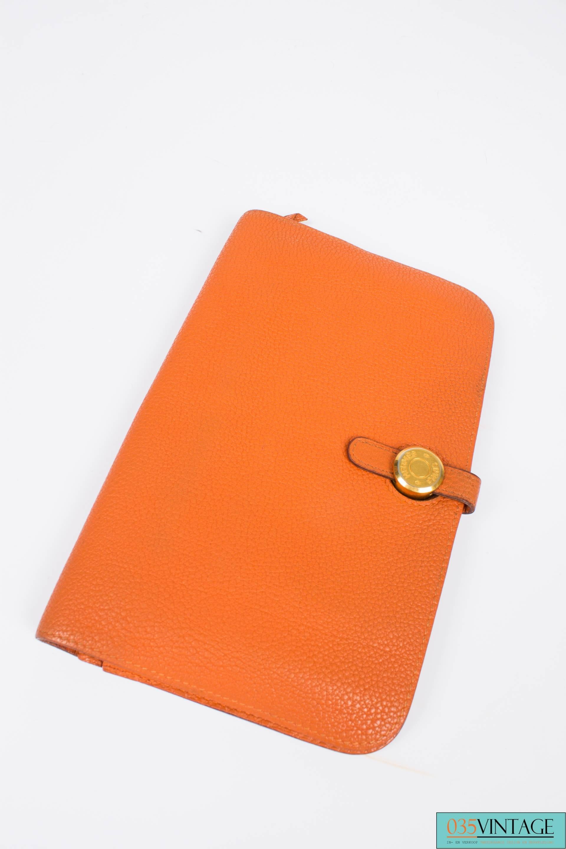 Women's Hermès Kelly Bag 32 Togo Leather - orange H & wallet