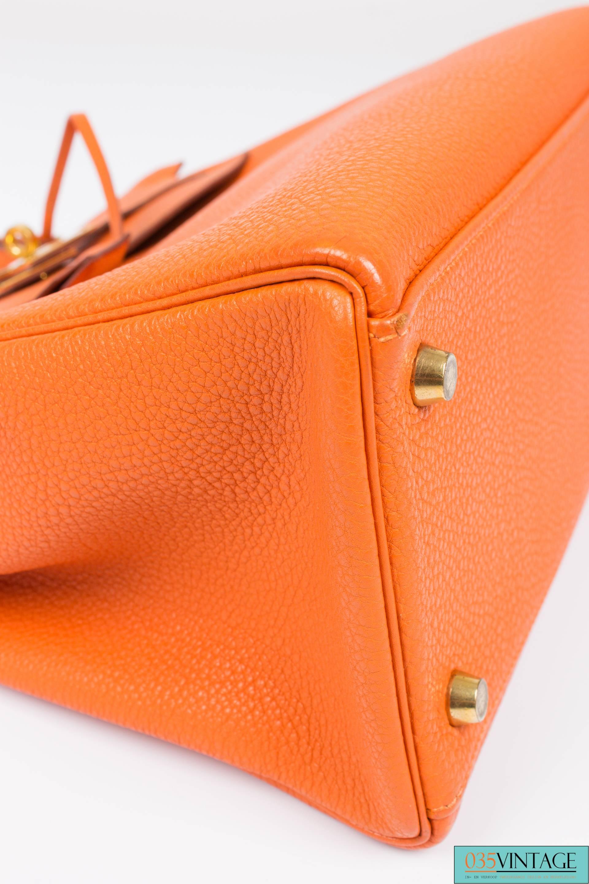 Hermès Kelly Bag 32 Togo Leather - orange H & wallet 1