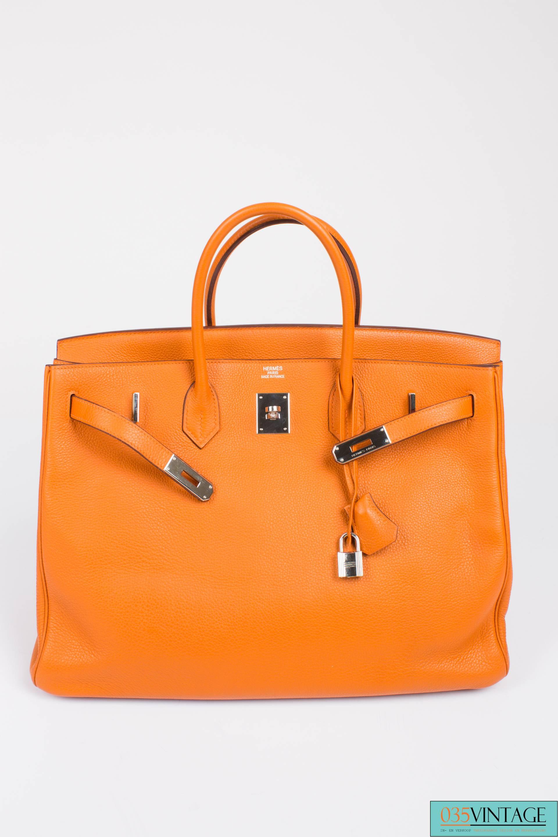 Women's Hermès Birkin Bag 40 - Orange H Togo Leather 
