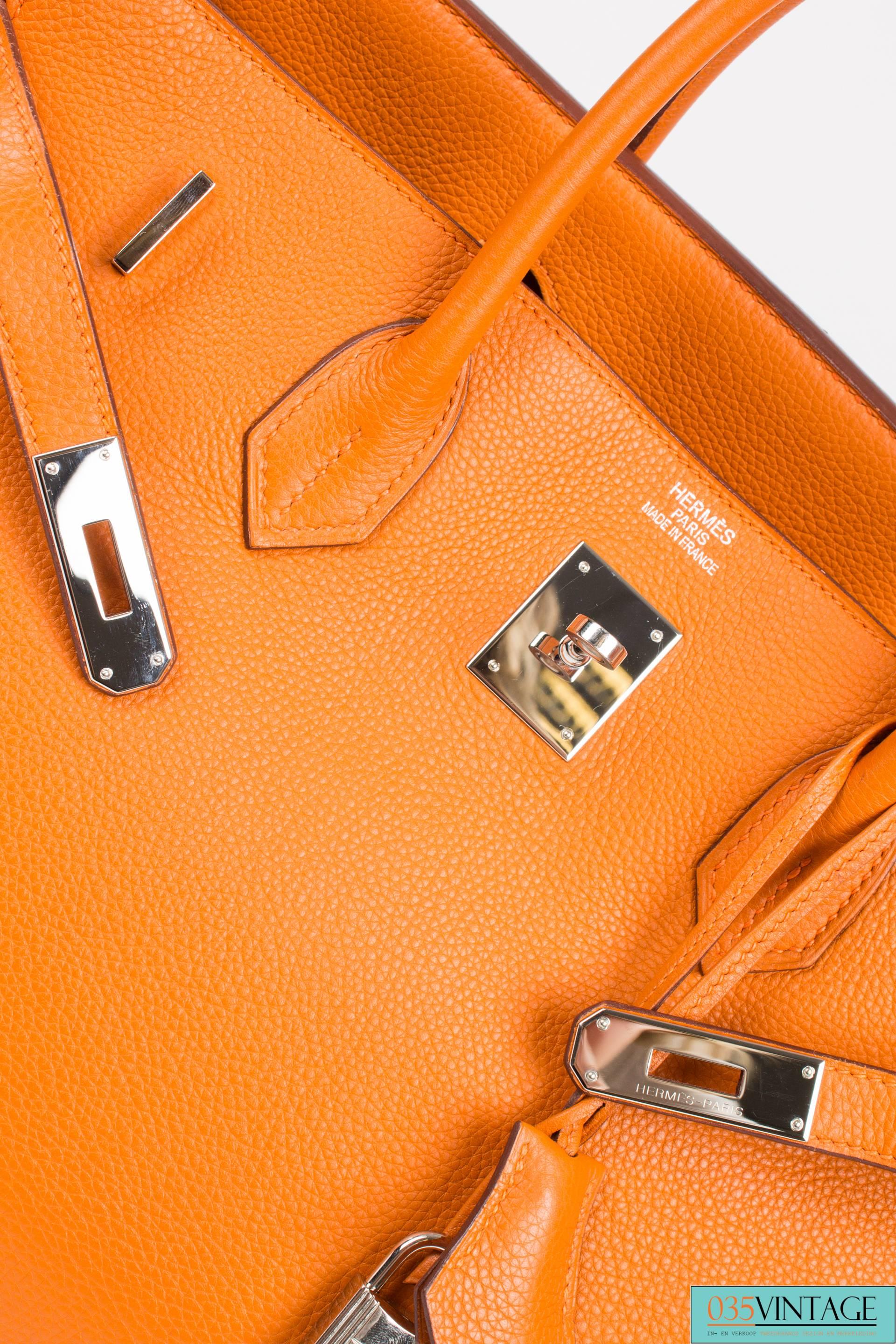 Hermès Birkin Bag 40 - Orange H Togo Leather  3