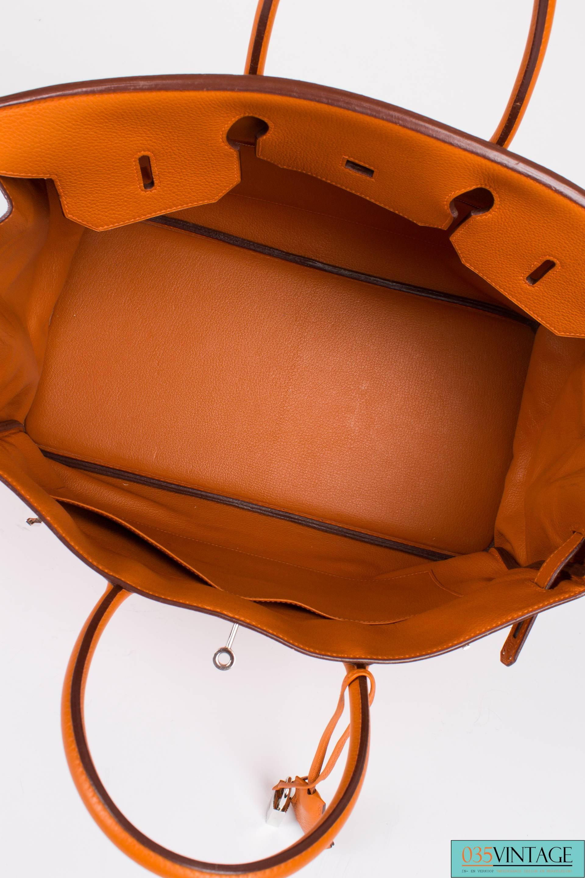 Hermès Birkin Bag 40 - Orange H Togo Leather  4