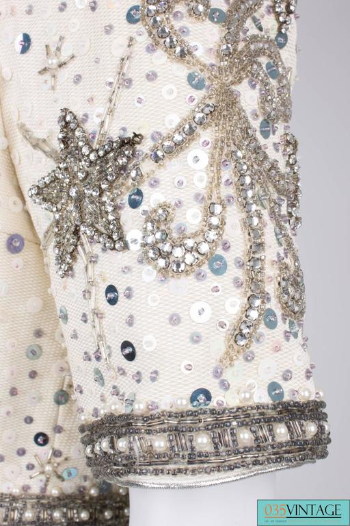 Frank Govers Sequin Jacket Vintage - silver/gray 1980 at 1stDibs