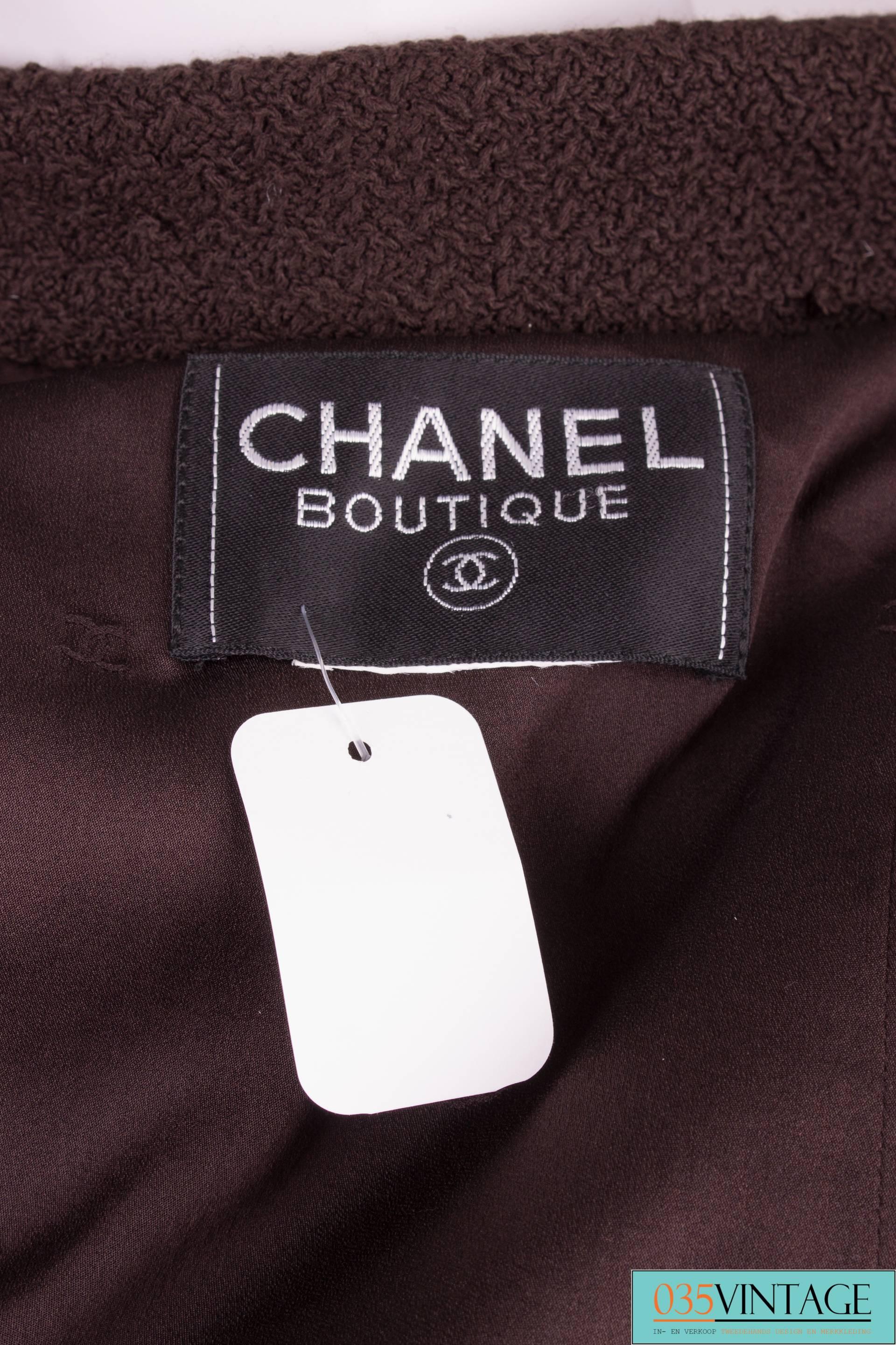 Chanel Jacket - dark brown wool  In Excellent Condition In Baarn, NL