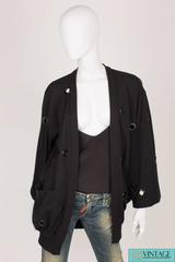 Gianfranco Ferre Wool Jacket with Metal Rings - black