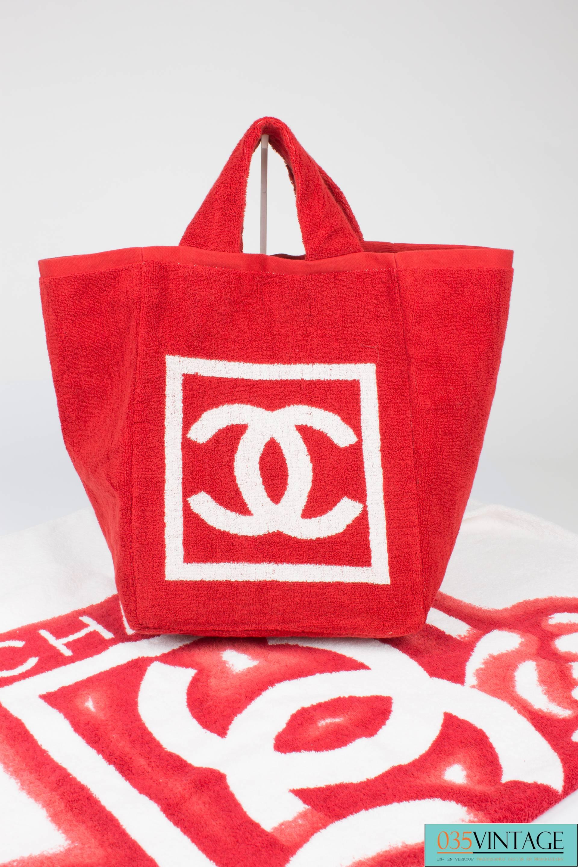 chanel towel bag