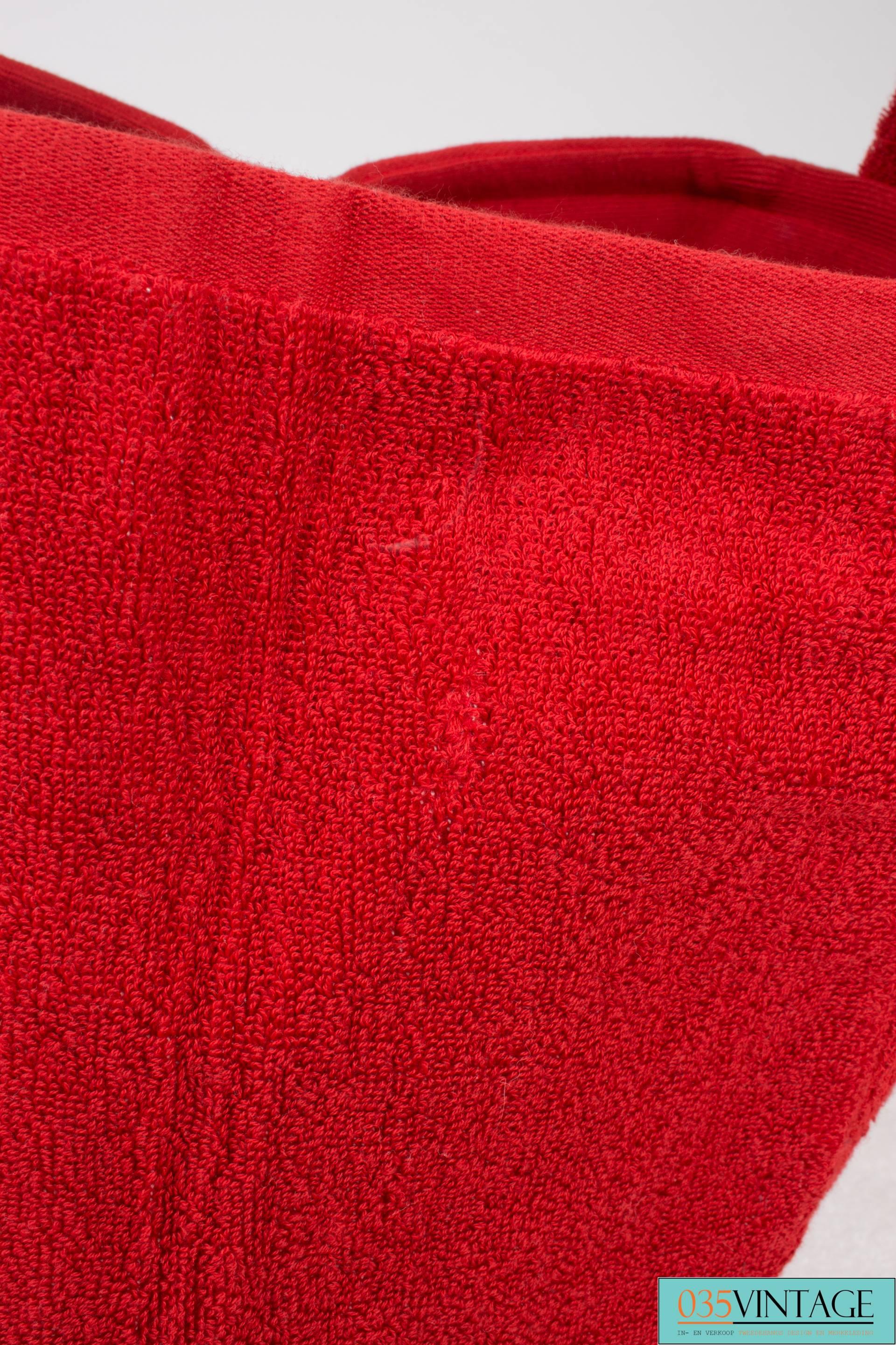 Women's or Men's Chanel Beach Bag and Towel - red/white terry cloth