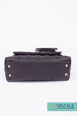 Chanel Coco Handle Flap Bag Mini Lizard and Caviar Quilted Leather - black