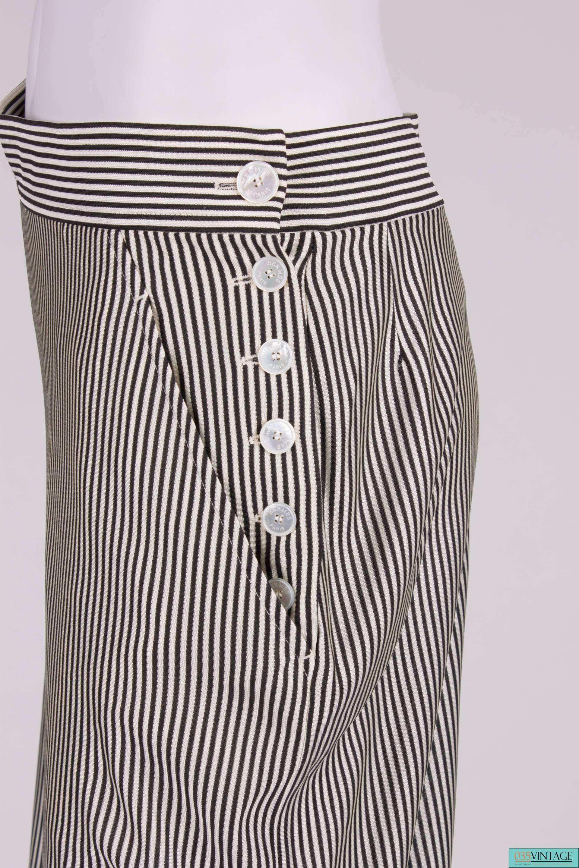 Women's or Men's Hermes 2-pcs Suit Top & Pants - black/white 