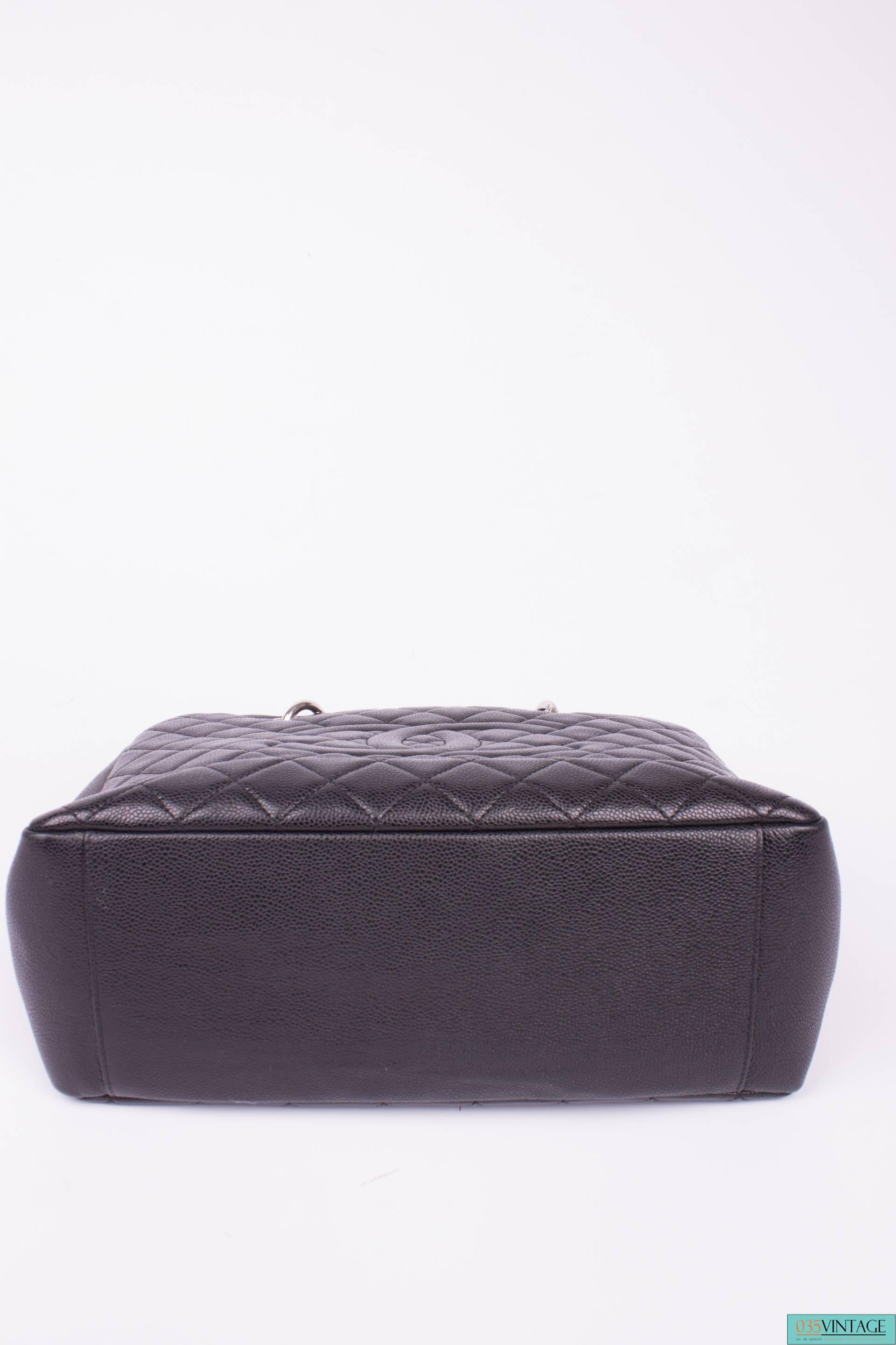 Black Chanel Grand Shopper Bag - black caviar leather