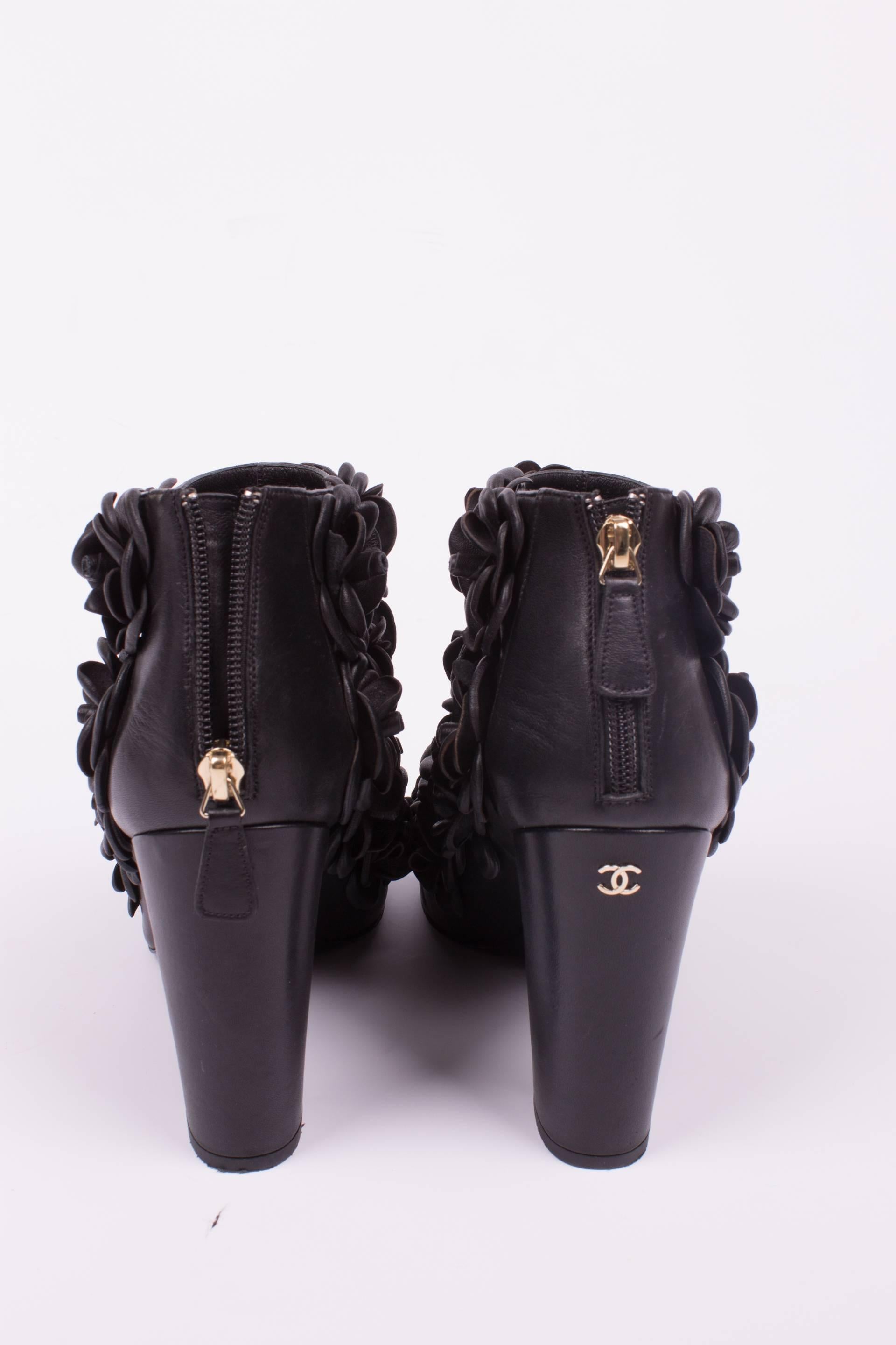 chanel camelia boots