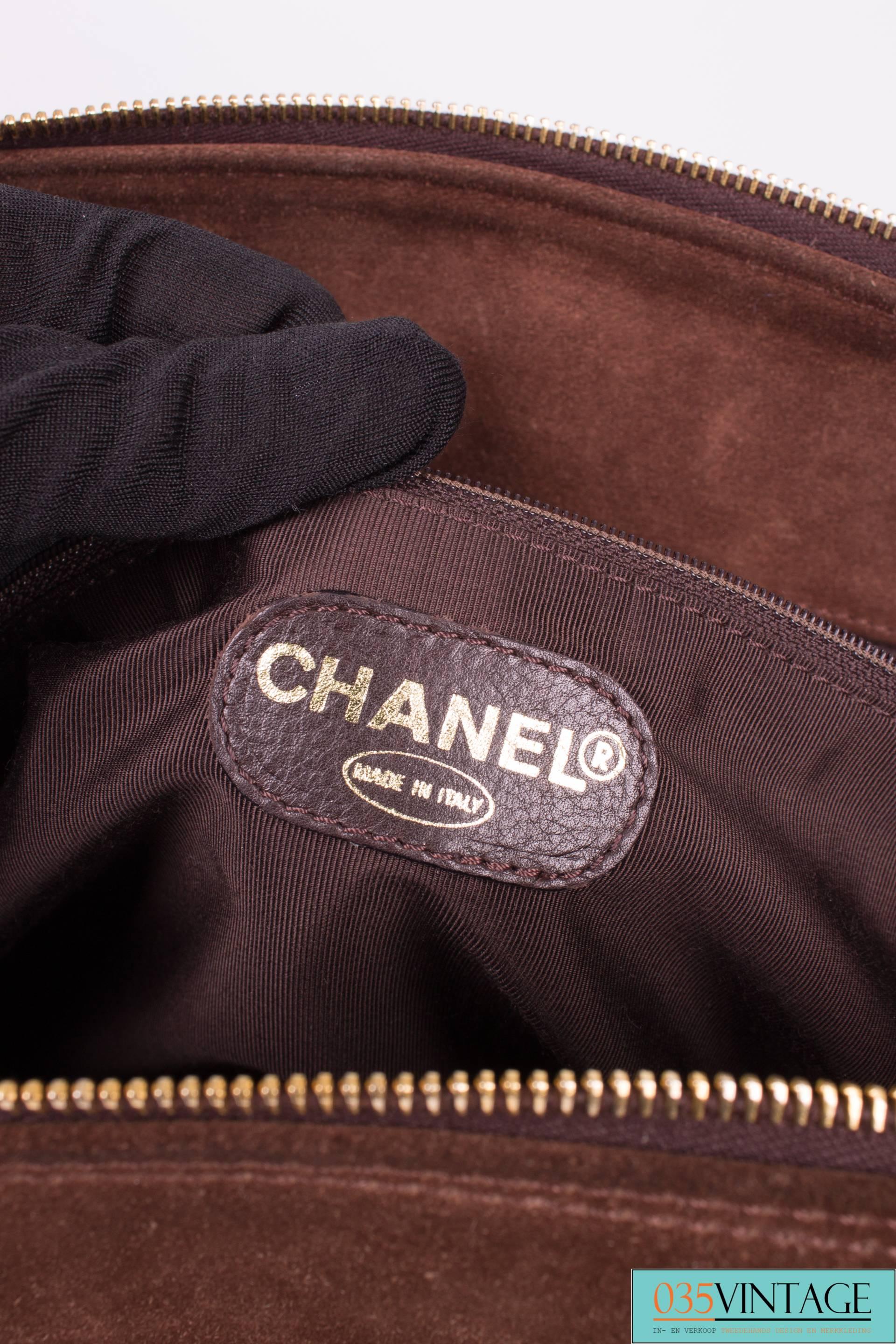 Chanel Shopping Tote Bag - brown suède 1997 1