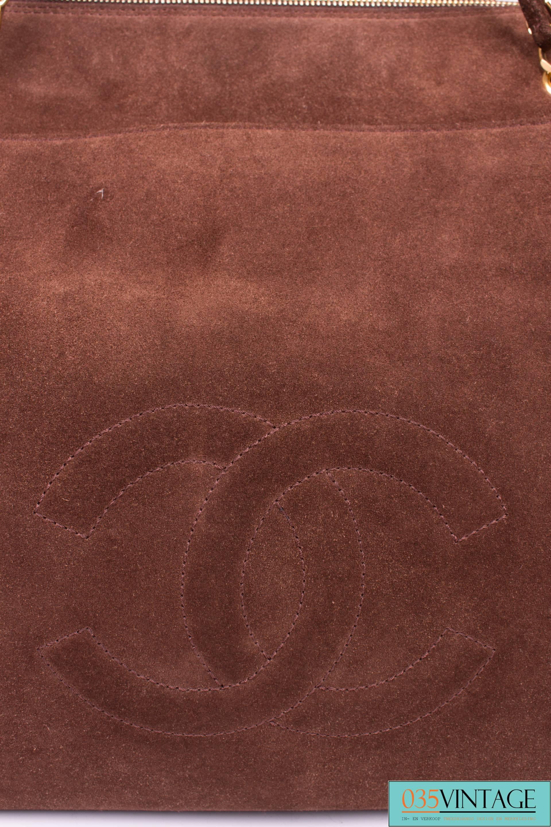 Chanel Shopping Tote Bag - brown suède 1997 3