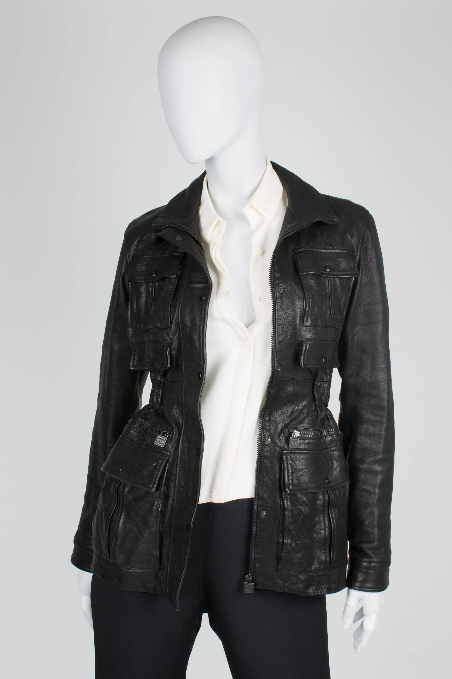 Men's Chanel Leather Jacket - black 