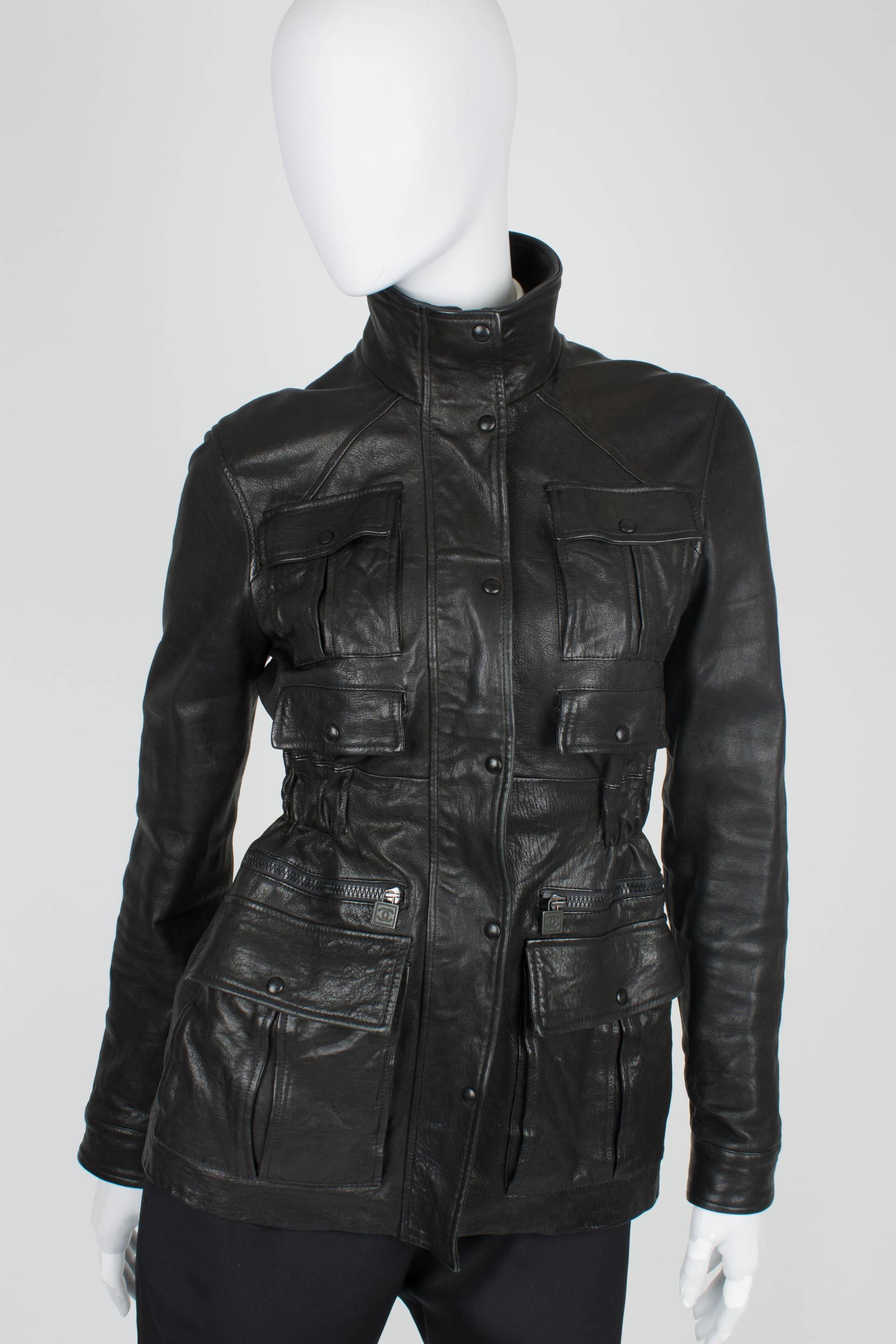 Chanel Leather Jacket - black  4