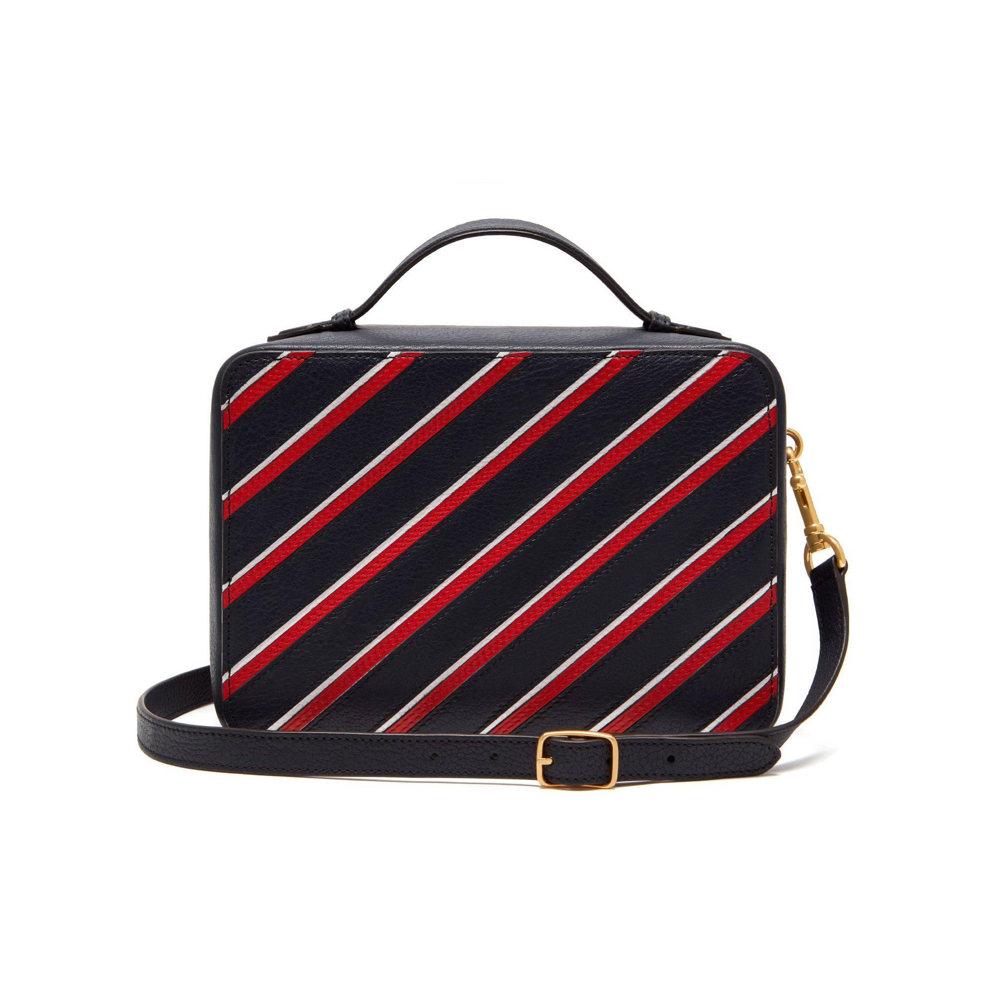 Black Mulberry Cherwell Square Shoulder Bag - blue/red/white leather 2017