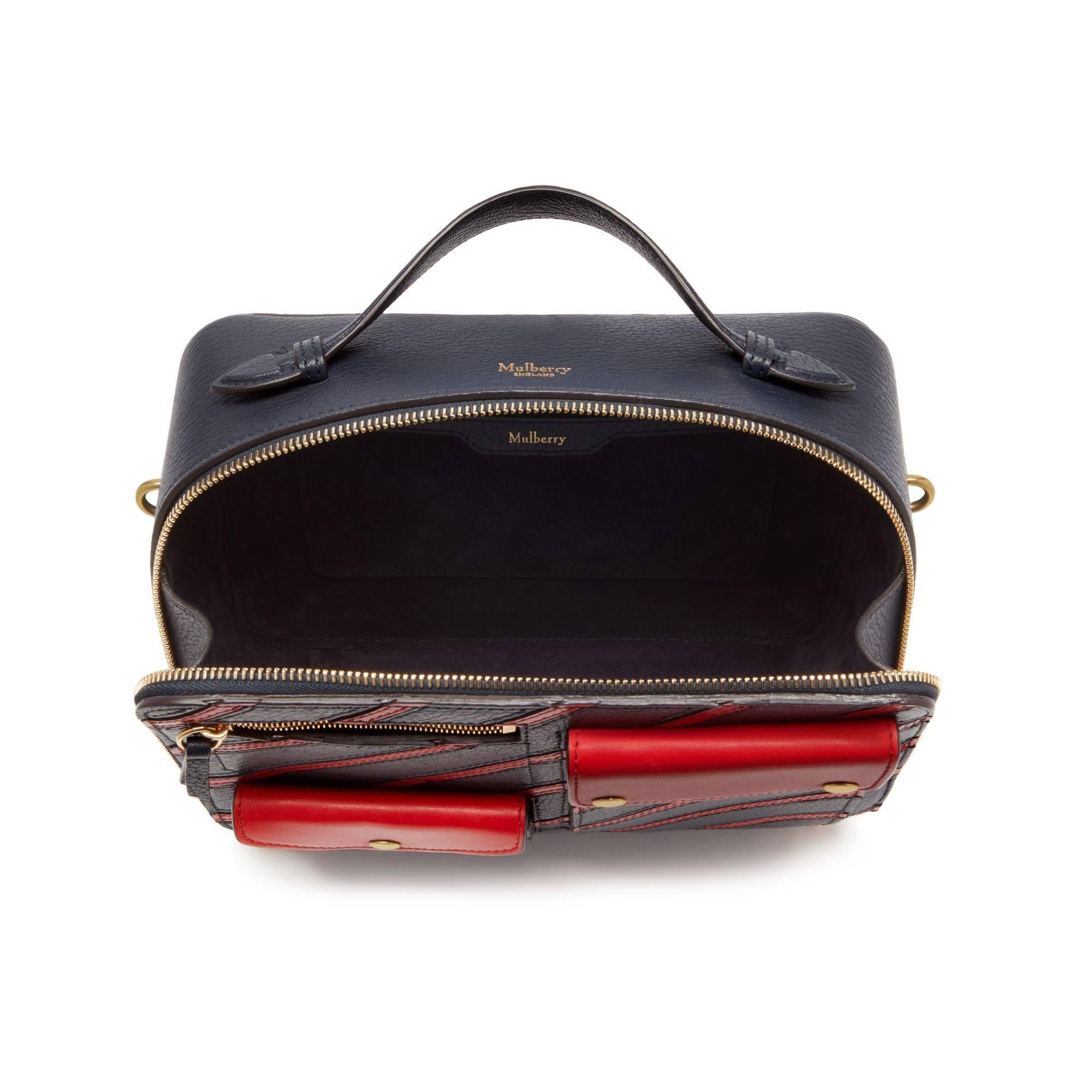 Mulberry Cherwell Square Shoulder Bag - blue/red/white leather 2017 In New Condition In Baarn, NL