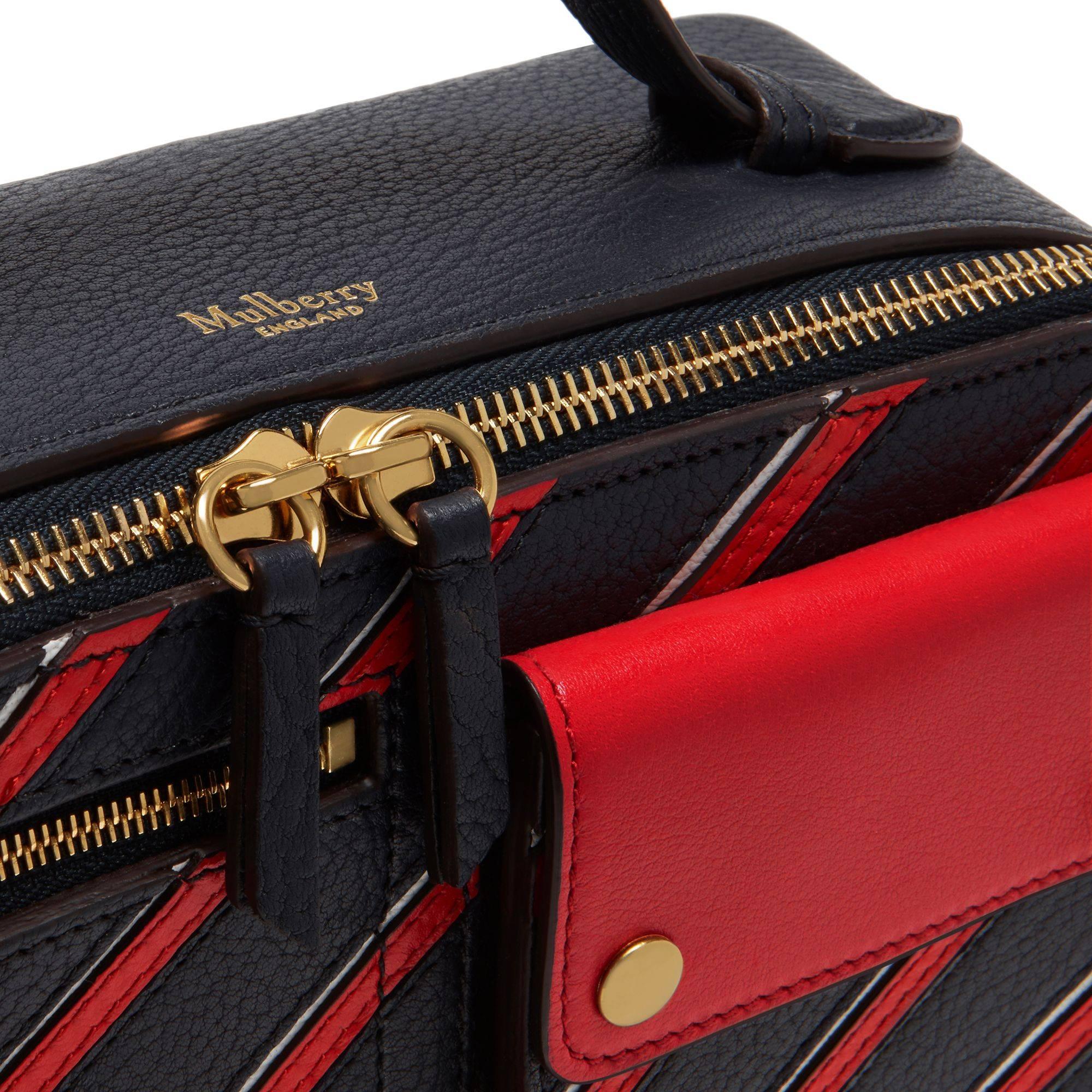 Women's Mulberry Cherwell Square Shoulder Bag - blue/red/white leather 2017
