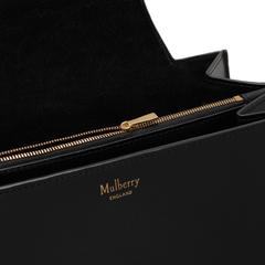 Mulberry Pembroke Stripe Shoulder Bag - black & white leather