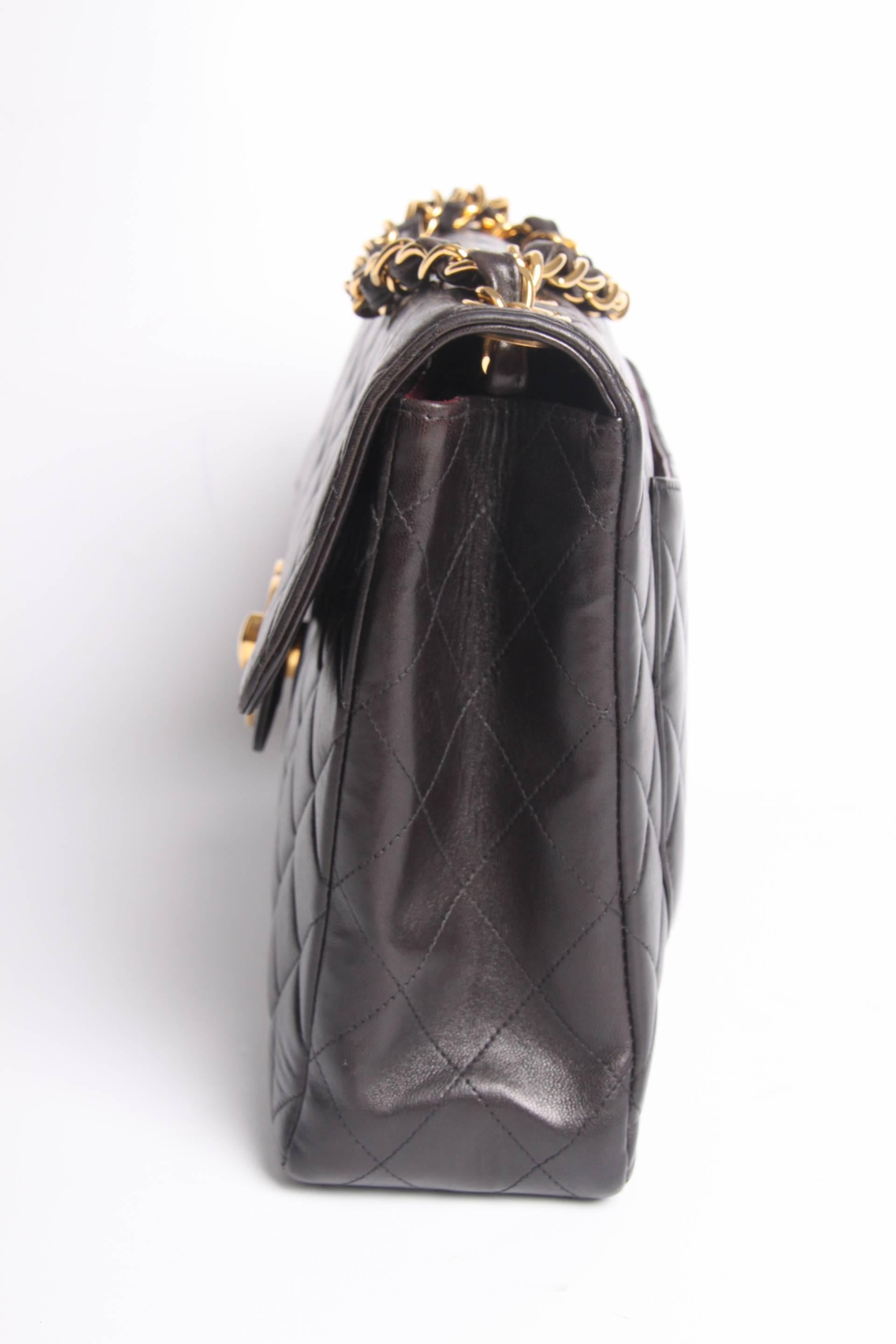  Chanel 2.55 Timeless Jumbo Flap Bag - black leather 1997 1