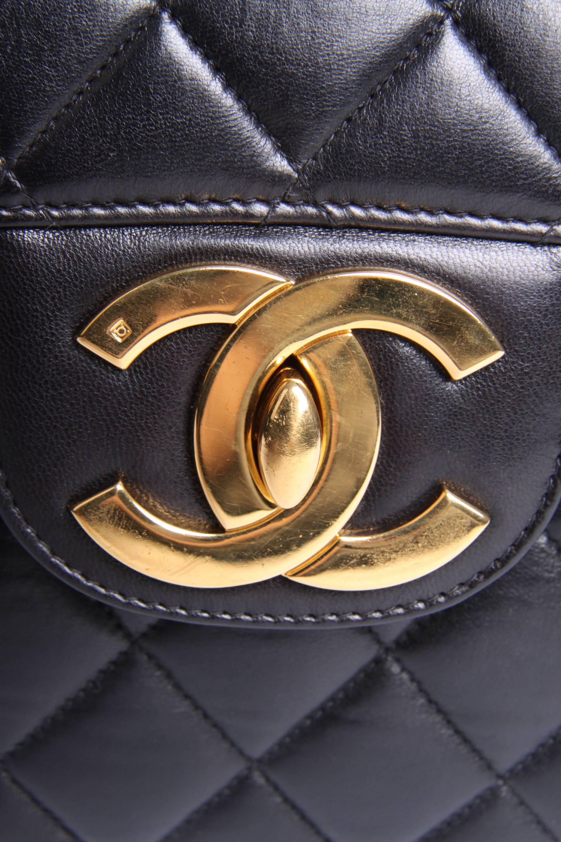  Chanel 2.55 Timeless Jumbo Flap Bag - black leather 1997 4