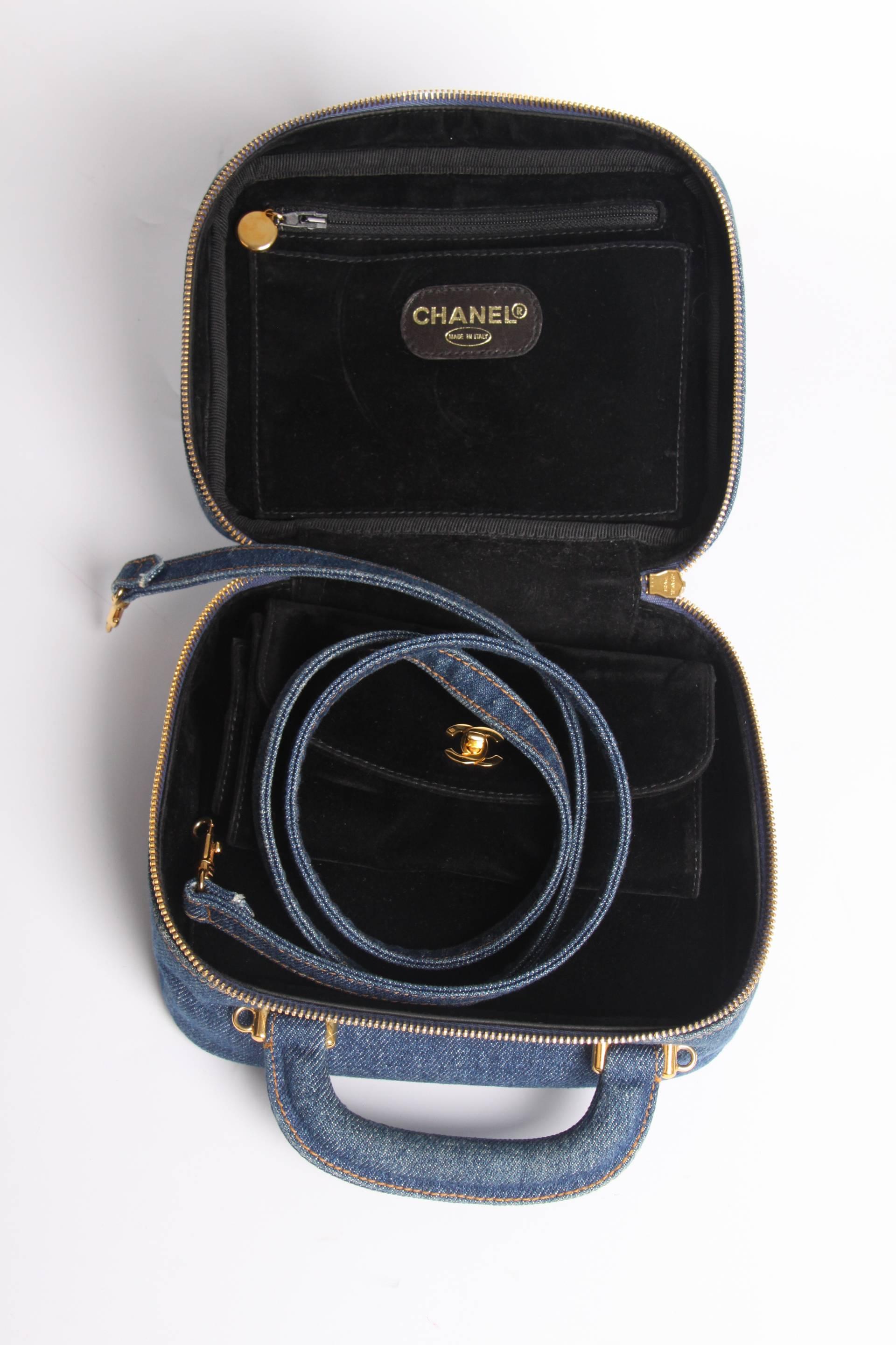       Chanel Vanity Bag Denim Vintage - blue 1996 4