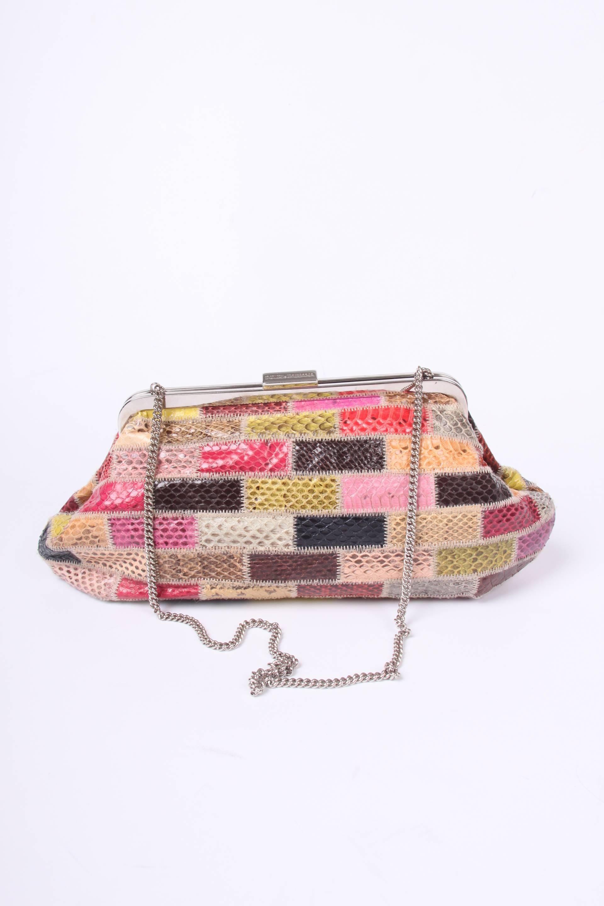 Women's  Dolce & Gabbana Python Patchwork Clutch and Belt - multi colour 