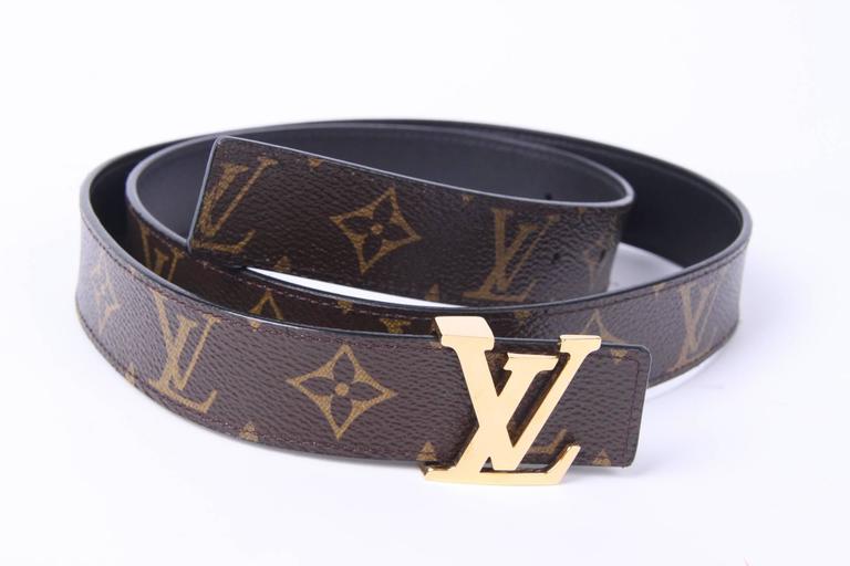 Louis Vuitton Monogram Reversible Belt - brown/black at 1stdibs